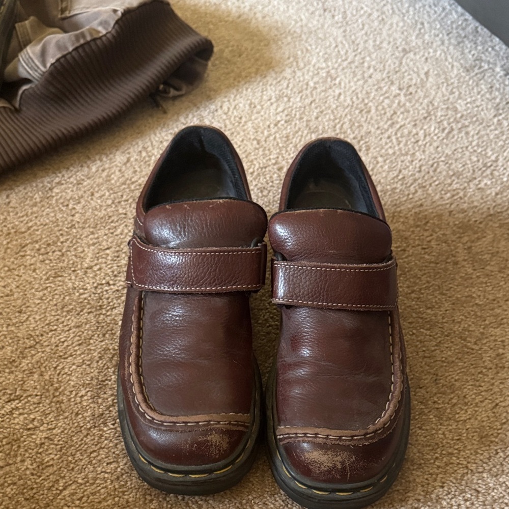 Vintage doc marten brown chunk shoes y2k